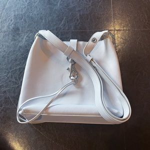 Icy blue grey Rebecca Minkoff crossbody messenger bag